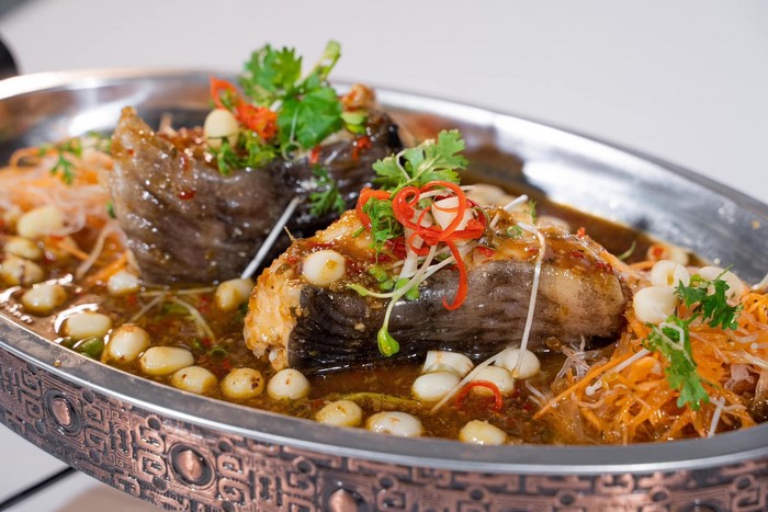 cá lăng hấp xì dầu