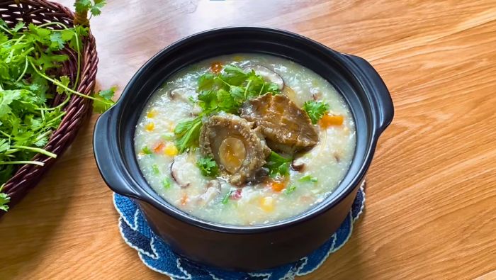 cách nấu cháo bào ngư nấm đông cô