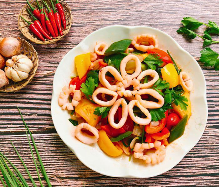 Chế biến mực một nắng xào chua ngọt