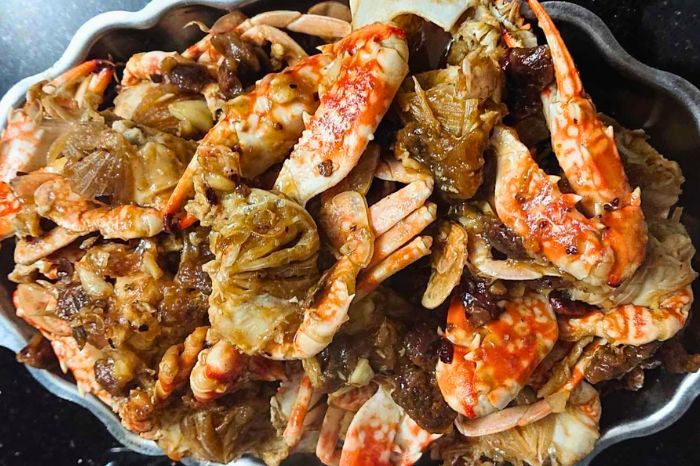 ghẹ đỏ sốt me