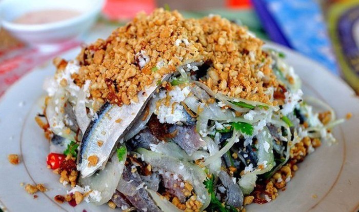 gỏi cá trích quán ăn hải sản Cần Thơ