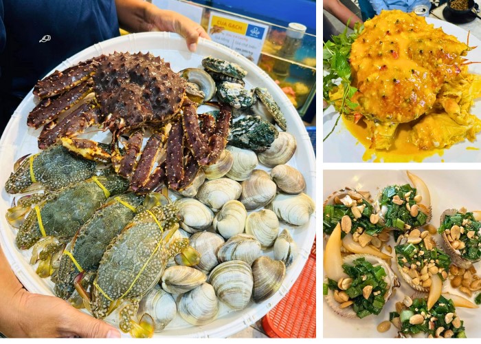 hải sản tại Hoà Tuộc quán ăn hải sản Cần Thơ