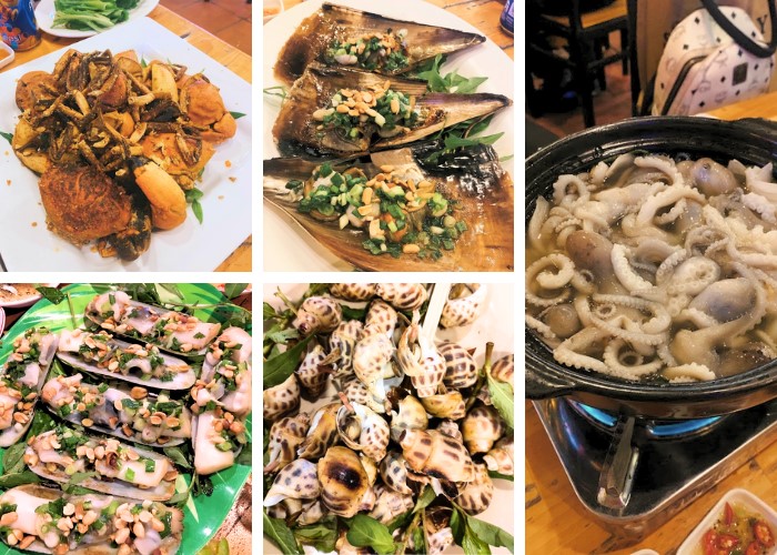 hải sản tại Mạnh Tuấn quán ăn hải sản Cần Thơ