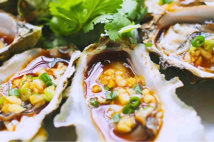 hàu làm gì ngon -hàu nướng mỡ hành