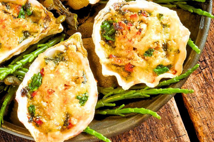 hàu nướng phô mai tỏi béo ngậy