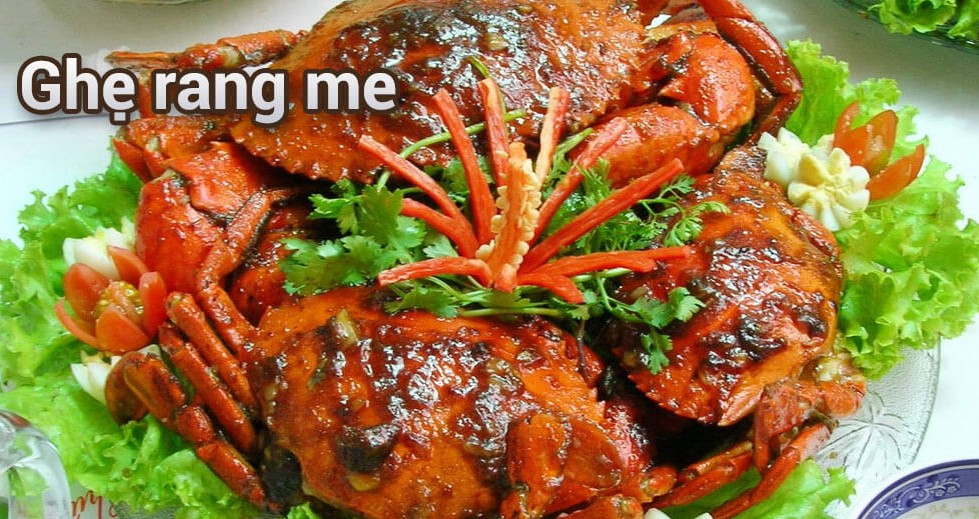 Món hải sản ngon - ghẹ rang me thơm đâm vị