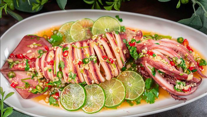mực nang làm gì ngon-hấp kiểu thái