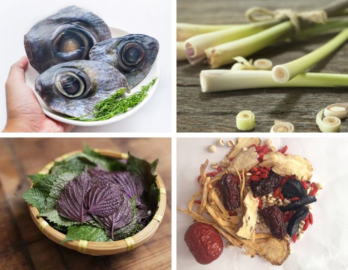 nguyên liệu làm mắt cá ngừ hầm thuốc bắc