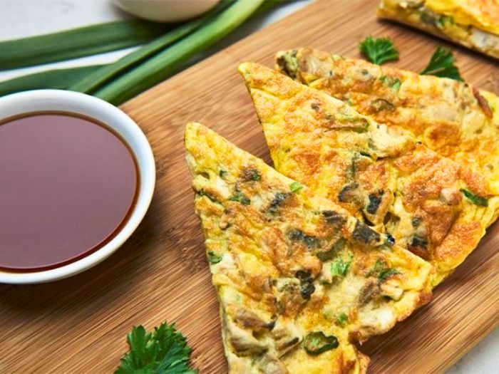 ruột hàu sữa nấu món gì-chiên trứng