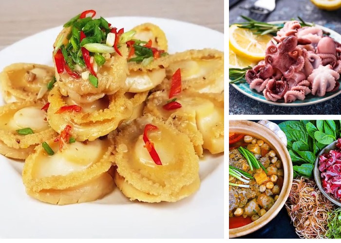 thực đơn các món hải sản đãi khách 1 món chính
