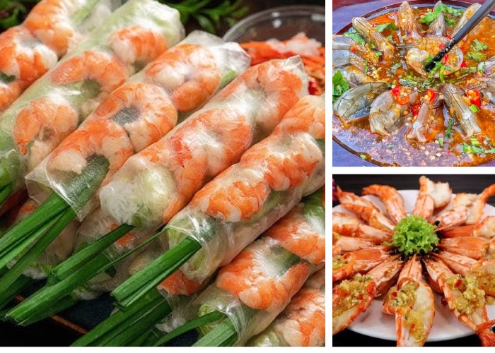 thực đơn các món hải sản tôm bình dân