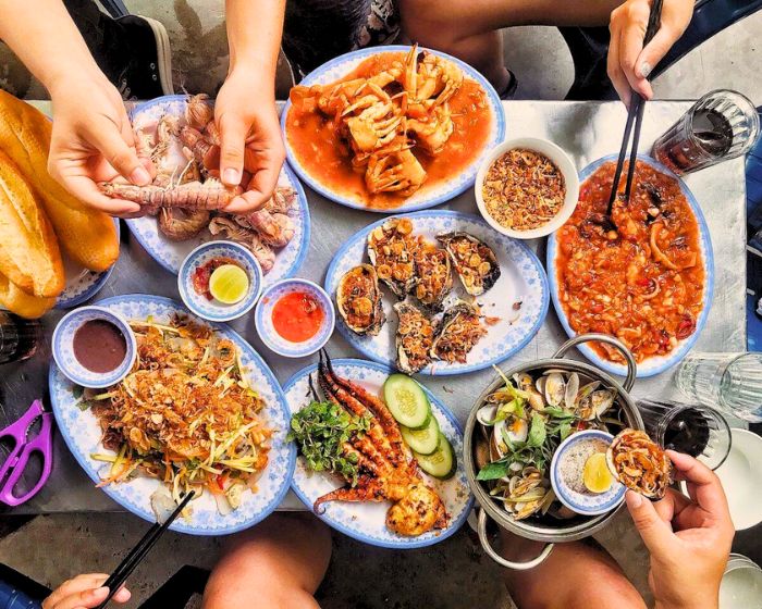 thực đơn các món hải sản
