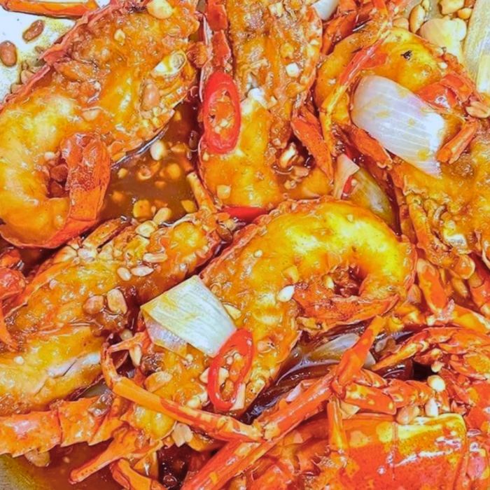 tôm hùm bông sốt me