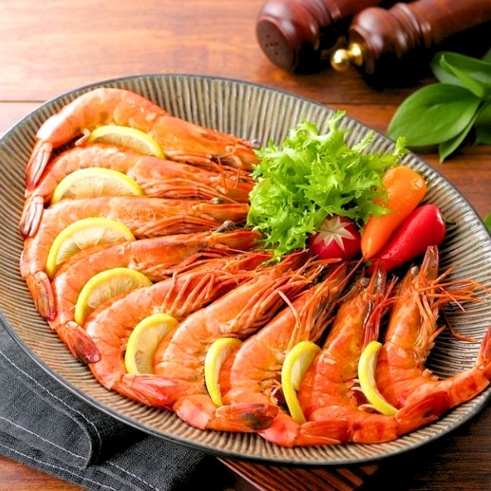 tôm sú biển hấp bia