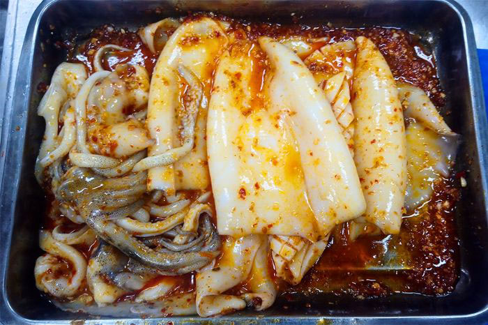 ướp mực nướng sa tế