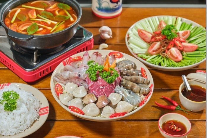 cách nấu lẩu hải sản thập cẩm chua cay