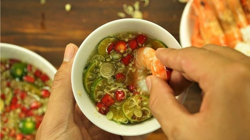 nước chấm muối hạt vỏ chanh