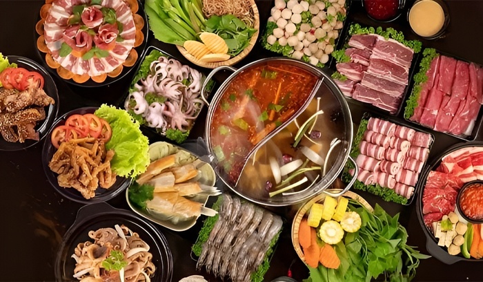 cách trình bày lẩu hải sản